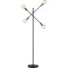 ATHM DESIGN Lampadaires Lampadaire Pied Métal Noir -Lampadaires || Lustres || Guirlandes et décorations lumineuses Soldes lampadaire pied metal noir 2
