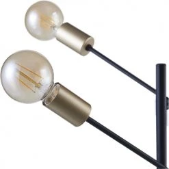 ATHM DESIGN Lampadaires Lampadaire Pied Métal Noir -Lampadaires || Lustres || Guirlandes et décorations lumineuses Soldes lampadaire pied metal noir 5