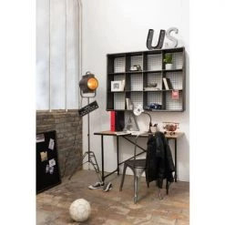 Meubles & Design Lampadaires Lampadaire Projecteur Industriel En Métal -Lampadaires || Lustres || Guirlandes et décorations lumineuses Soldes lampadaire projecteur industriel en metal 4