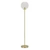 Wadiga Lampadaires Lampadaire Rétro En Métal Doré Et Globe En Verre Transparent - 150cm -Lampadaires || Lustres || Guirlandes et décorations lumineuses Soldes lampadaire retro en metal dore et globe en verre transparent 150cm