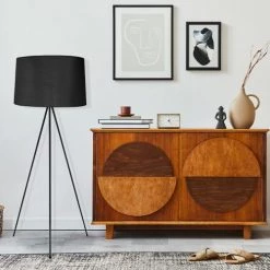 LUMISKY Lampadaires Lampadaire Salon Métal Noir H140CM -Lampadaires || Lustres || Guirlandes et décorations lumineuses Soldes lampadaire salon metal noir h140cm 4