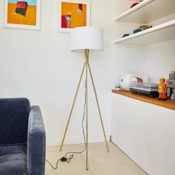 LUMISKY Lampadaires Lampadaire Salon Métal Or H150CM -Lampadaires || Lustres || Guirlandes et décorations lumineuses Soldes lampadaire salon metal or h150cm 4