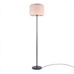 LUMISKY Lampadaires Lampadaire Salon Rotin Beige H166CM