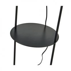 Wadiga Lampadaires Lampadaire Table En Métal Noir Et Abat-jour Blanc H150cm -Lampadaires || Lustres || Guirlandes et décorations lumineuses Soldes lampadaire table en metal noir et abat jour blanc h150cm 3