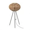 Meubles & Design Lampadaires Lampadaire Tendance En Rotin Et Métal -Lampadaires || Lustres || Guirlandes et décorations lumineuses Soldes lampadaire tendance en rotin et metal