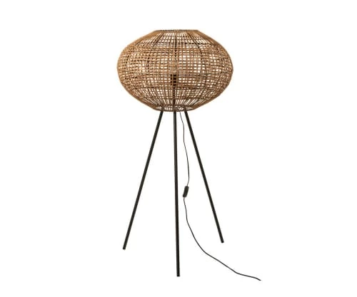 Meubles & Design Lampadaires Lampadaire Tendance En Rotin Et Métal 3 Meubles & Design Lampadaires Lampadaire Tendance En Rotin Et Métal