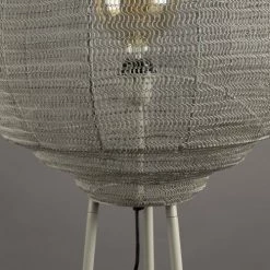 Dutchbone Lampadaires Lampadaire Trépied Avec Abat-jour En Métal Gris -Lampadaires || Lustres || Guirlandes et décorations lumineuses Soldes lampadaire trepied avec abat jour en metal gris 5