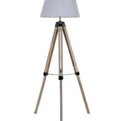 Wadiga Lampadaires Lampadaire Trépied Bois Abat-jour Gris Foncé H144cm -Lampadaires || Lustres || Guirlandes et décorations lumineuses Soldes lampadaire trepied bois abat jour gris clair h144cm
