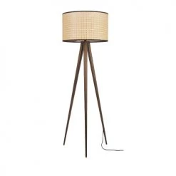 Zuiver Lampadaires Lampadaire Trépied Cannage Beige