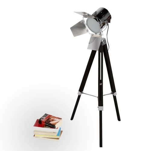 Rendez Vous Déco Lampadaires Lampadaire Trépied En Bois Noir Et Abat-jour En Métal 7 Rendez Vous Déco Lampadaires Lampadaire Trépied En Bois Noir Et Abat-jour En Métal – Image 5