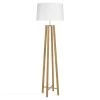 Maisons Du Monde Lampadaires Lampadaire Trépied En Chêne Et Abat-jour Blanc H160 -Lampadaires || Lustres || Guirlandes et décorations lumineuses Soldes lampadaire trepied en chene et abat jour blanc h160 1000 0 16 174471 1