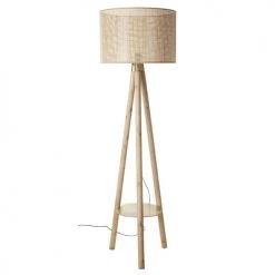 Maisons Du Monde Lampadaires Lampadaire Trépied En Manguier Et Abat-jour En Jute Tressé H161