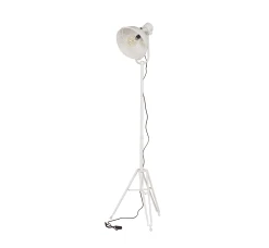 Bepurehome Lampadaires Lampadaire Trépied Métal Blanc Lampe Sur Pied -Lampadaires || Lustres || Guirlandes et décorations lumineuses Soldes lampadaire trepied metal blanc lampe sur pied 1
