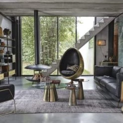 Maisons Du Monde Lampadaires Lampadaire Trépied Projecteur En Métal Doré Et Verre H127 -Lampadaires || Lustres || Guirlandes et décorations lumineuses Soldes lampadaire trepied projecteur en metal dore et verre h127 1000 1 21 202233 3