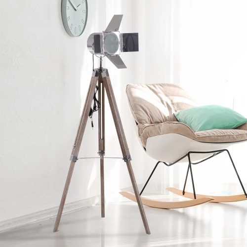 Homcom Lampadaires Lampadaire Trépied Projecteur Hauteur Réglable H103-146 Cm 4 Homcom Lampadaires Lampadaire Trépied Projecteur Hauteur Réglable H103-146 Cm – Image 2