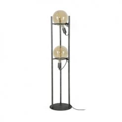 Lampea Lampadaires Lampadaire Vintage En Métal Argent 130 Cm