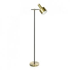 Wadiga Lampadaires Lampadaire Vintage Métal Noir Et Laiton Doré