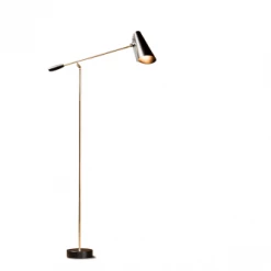 PIB Lampadaires Lampe Liseuse En Métal Doré Et Noir