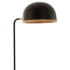 LANADECO Lampadaires Lampe Métal Noir Bois Naturel H130cm -Lampadaires || Lustres || Guirlandes et décorations lumineuses Soldes lampe metal noir bois naturel h130cm 4