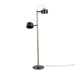 DIZY Design Lampadaires Luminaire à Poser Avec 2 Abat-jours En Chêne Et Métal Noir 12 DIZY Design Lampadaires Luminaire à Poser Avec 2 Abat-jours En Chêne Et Métal Noir -Lampadaires || Lustres || Guirlandes et décorations lumineuses Soldes luminaire a poser avec 2 abat jours en chene et metal noir 3