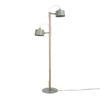 DIZY Design Lampadaires Luminaire à Poser Avec 2 Abat-jours En Chêne Et Métal Noir 8 DIZY Design Lampadaires Luminaire à Poser Avec 2 Abat-jours En Chêne Et Métal Noir – Image 6