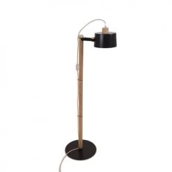 DIZY Design Lampadaires Luminaire à Poser Chêne Et Métal Noir